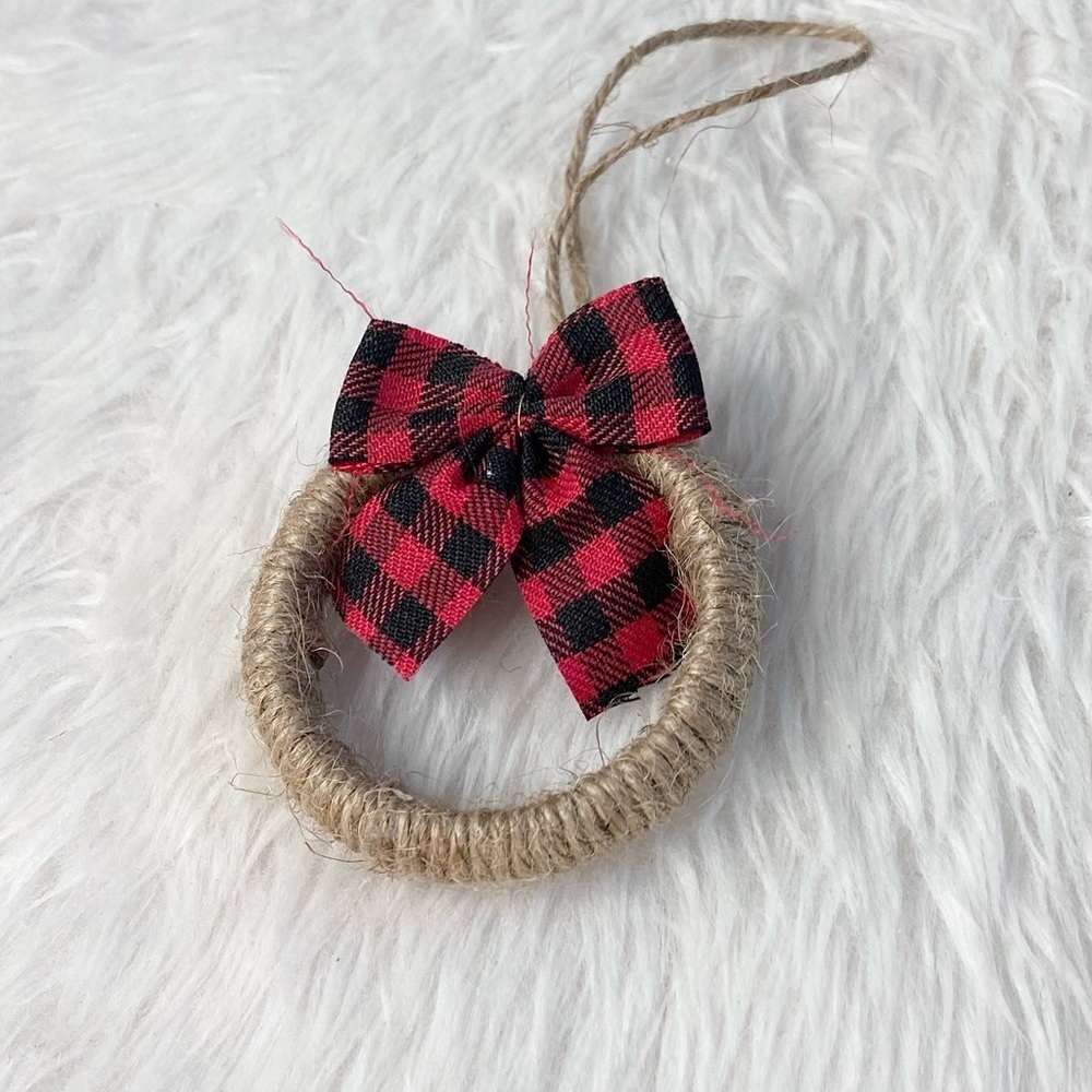 Rustic Plaid Charm Ornament - Picture 4 of 4